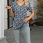 V-Neck Short Sleeve Printed T-Shirt