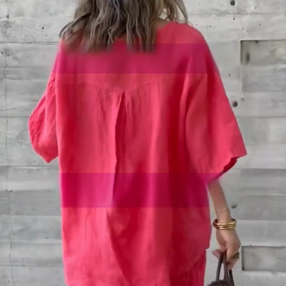Loose Fit Short Sleeve Top & Wide Leg Pants Set