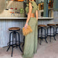 Women's Elegant Solid Color Ruffle Jumpsuit