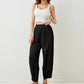 Women's casual ankle trousers with loose fit and elasticated waist