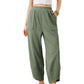 Women's casual ankle trousers with loose fit and elasticated waist