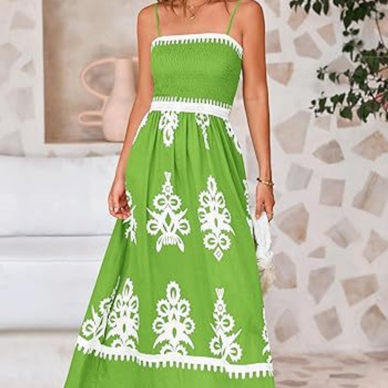 Spaghetti Strap Flowy Floral Maxi Sundress