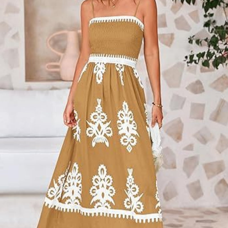 Spaghetti Strap Flowy Floral Maxi Sundress