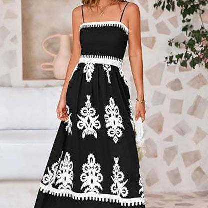 Spaghetti Strap Flowy Floral Maxi Sundress