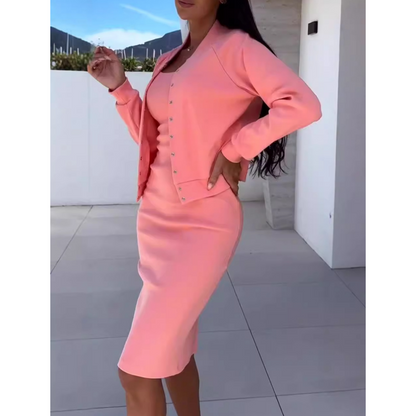 💥2025 New Arrive - 49% OFF💥Spaghetti Strap Bodycon Dress & Jacket Set