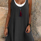 Women's Casual Loose Sleeveless Fake Two Piece Tank Dresses