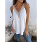 Women's Casual Solid Color Lace V-Neck Vest