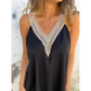 Women's Casual Solid Color Lace V-Neck Vest