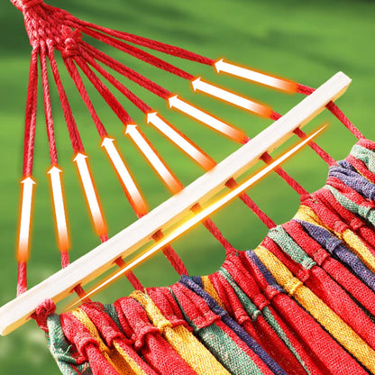 🔥Limited-time offer-Reinforced & Multi-Person Striped Hammock