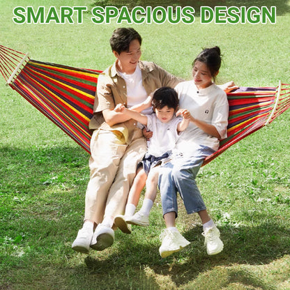 🔥Limited-time offer-Reinforced & Multi-Person Striped Hammock