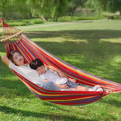 🔥Limited-time offer-Reinforced & Multi-Person Striped Hammock