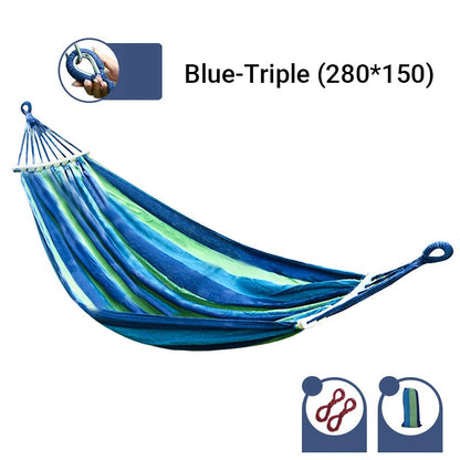 🔥Limited-time offer-Reinforced & Multi-Person Striped Hammock