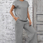 ⏳Time-limited Special⌛Women's Casual Pullover Tops & Wide Leg Pants 2 PCS Set