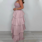 ✨2025 New Arrivals ✨Solid Color Spaghetti Tiered Skirt