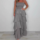 ✨2025 New Arrivals ✨Solid Color Spaghetti Tiered Skirt