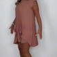 Women's 2-Piece Outfits Pleated Tunic Top & Shorts