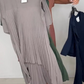 Women's 2-Piece Outfits Pleated Tunic Top & Shorts