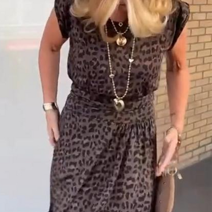 Women’s Leopard Print Top and Skirt Set