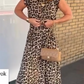 Women’s Leopard Print Top and Skirt Set