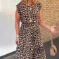 Women’s Leopard Print Top and Skirt Set