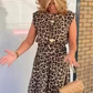 Women’s Leopard Print Top and Skirt Set
