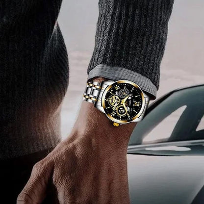 ⌚ 49% OFF NOW! 🔥 Men's Roman Skeleton Mechanical Watch - Waterproof & Automatic, Stylish Statement for Any Occasion ✨
