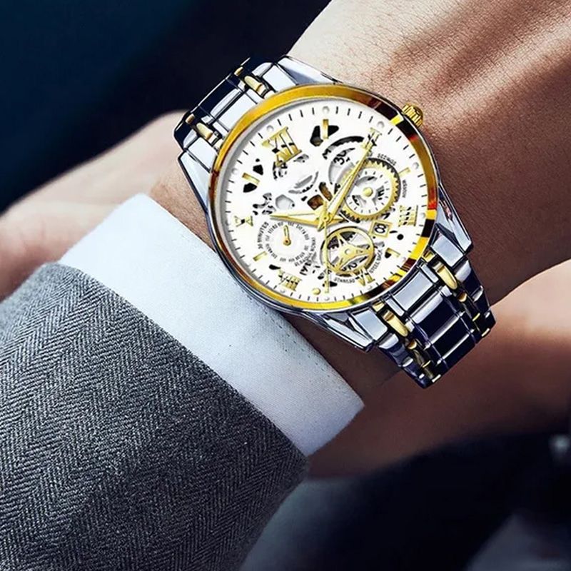 ⌚ 49% OFF NOW! 🔥 Men's Roman Skeleton Mechanical Watch - Waterproof & Automatic, Stylish Statement for Any Occasion ✨