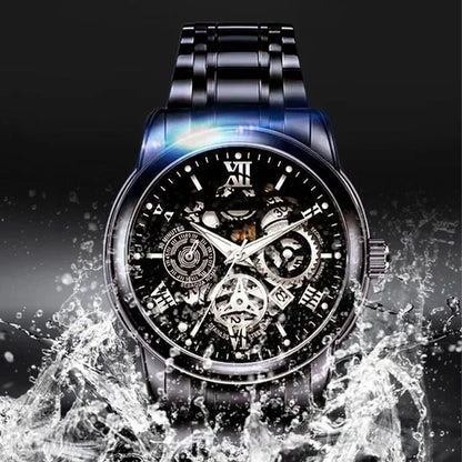 ⌚ 49% OFF NOW! 🔥 Men's Roman Skeleton Mechanical Watch - Waterproof & Automatic, Stylish Statement for Any Occasion ✨