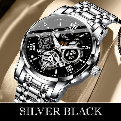 ⌚ 49% OFF NOW! 🔥 Men's Roman Skeleton Mechanical Watch - Waterproof & Automatic, Stylish Statement for Any Occasion ✨
