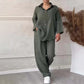 Fashion Botton-Down Shirt & Pants 2-Piece Set