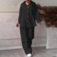 Fashion Botton-Down Shirt & Pants 2-Piece Set