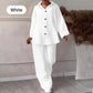 Fashion Botton-Down Shirt & Pants 2-Piece Set