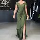 Women’s Elegant V Neck Backless Split Long Dress