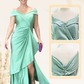 Women’s Elegant V Neck Backless Split Long Dress