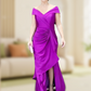 Women’s Elegant V Neck Backless Split Long Dress