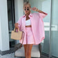 Vibrant Solid Color Short Sleeve Shirt & High Waisted Shorts 2-Piece Set