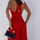 Women's Fashion Sexy Halter Sleeveless Backless Wide Leg Jumpsuit