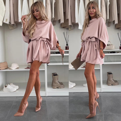 Women's Fashionable Loose Dolman Sleeve Dress
