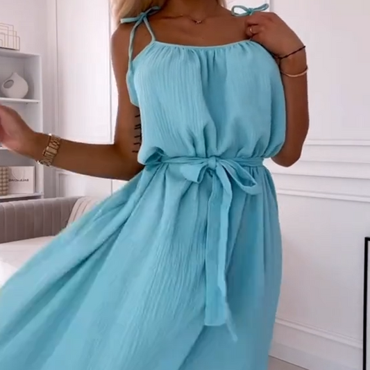 💕What should I wear tomorrow?💕Women's Solid Color Loose-Fit Dress
