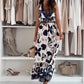 Women's Sleeveless V-Neck Floral Maxi Dress