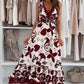 Women's Sleeveless V-Neck Floral Maxi Dress