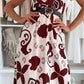 Women's Sleeveless V-Neck Floral Maxi Dress