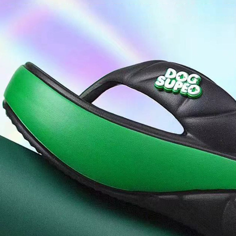 Women's Summer Color-Block Soft Platform Flip Flops