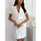 Women's Elegant V-Neck Blazer Dress