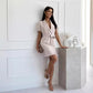 Women's Elegant V-Neck Blazer Dress