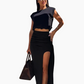 🌸New Arrival 50%OFF💖 Women's Elegant Top & High Slit Skirt Set