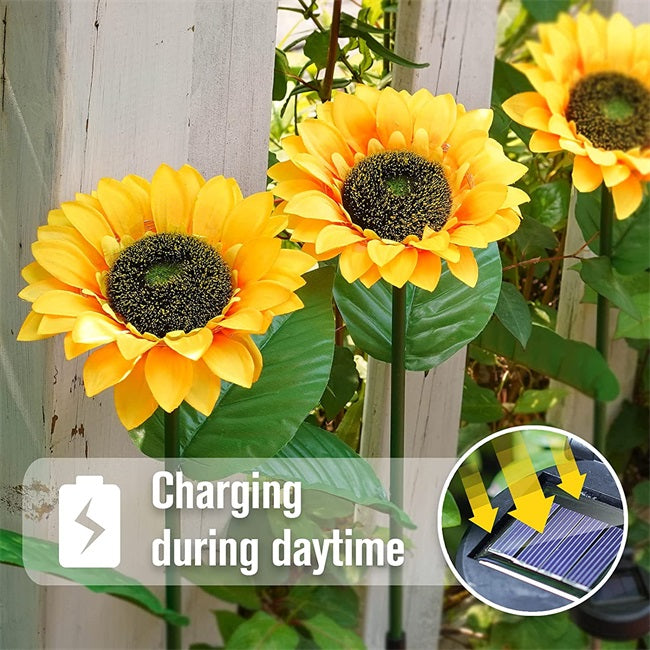 🌻49% OFF FLASH SALE ! Sunflower Solar Lights – Glowing Decor for Garden ✨🌿【Hurry Up】