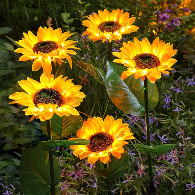 🌻49% OFF FLASH SALE ! Sunflower Solar Lights – Glowing Decor for Garden ✨🌿【Hurry Up】