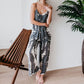 🔥Summer Hot Sale💝Women's Casual Strap Loose Tie-Dye Wide Leg Jumpsuit