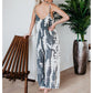 🔥Summer Hot Sale💝Women's Casual Strap Loose Tie-Dye Wide Leg Jumpsuit